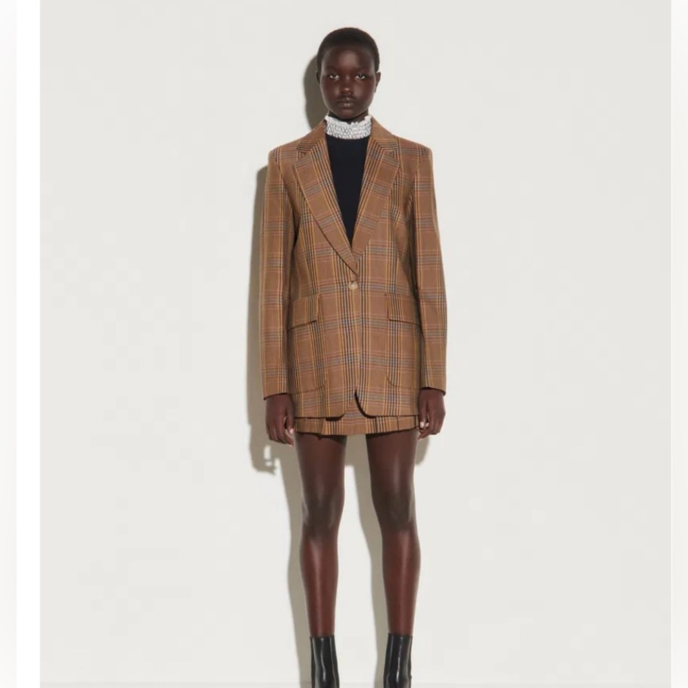 SANDRO

 Checked Tailored Jacket